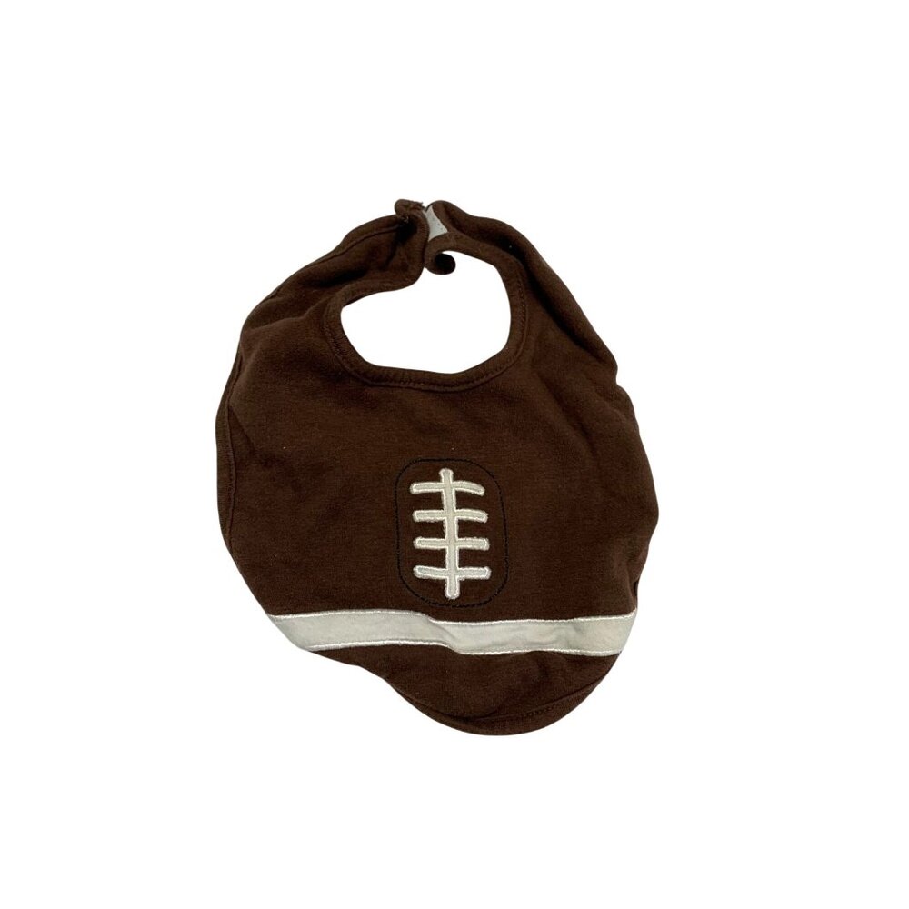 Baby Aspen One Size Football Bib Drool Brown